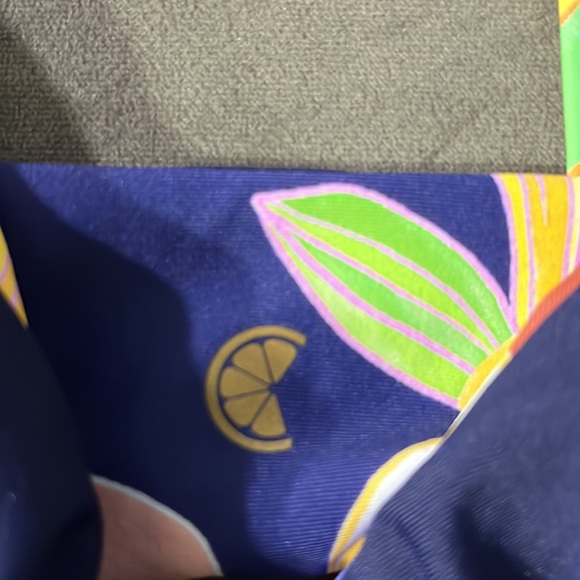 Citrus NWT bikini reversible navy/floral small orange purple white brown - Picture 6 of 7